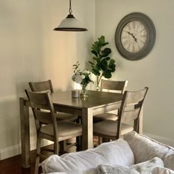 Gray High Top Dining Table & Chairs