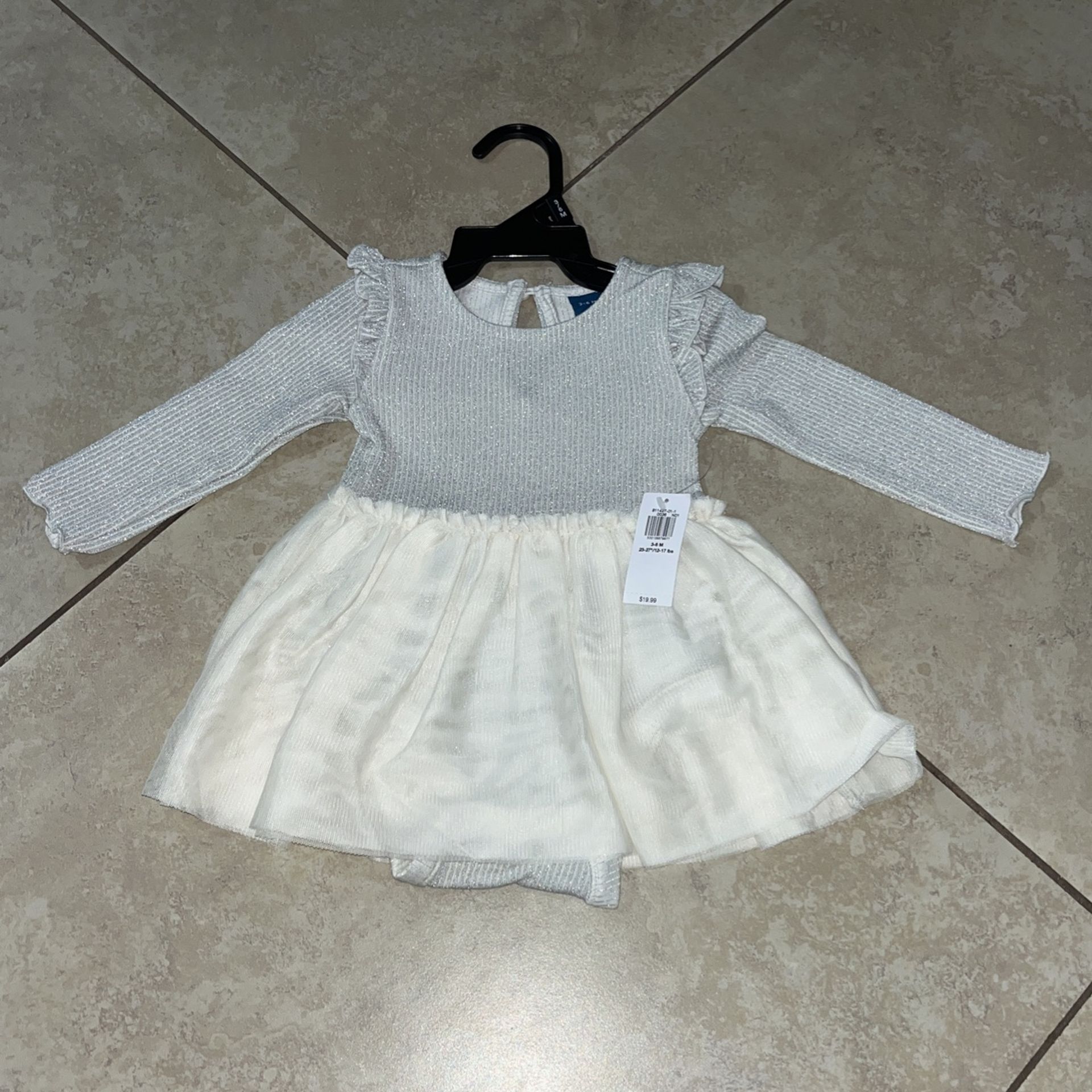 Old Navy Baby Girl’s Metallic Bodysuit Tutu Dress, Size 3-6 Months 