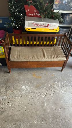 Strong Wooden Bench with Storage