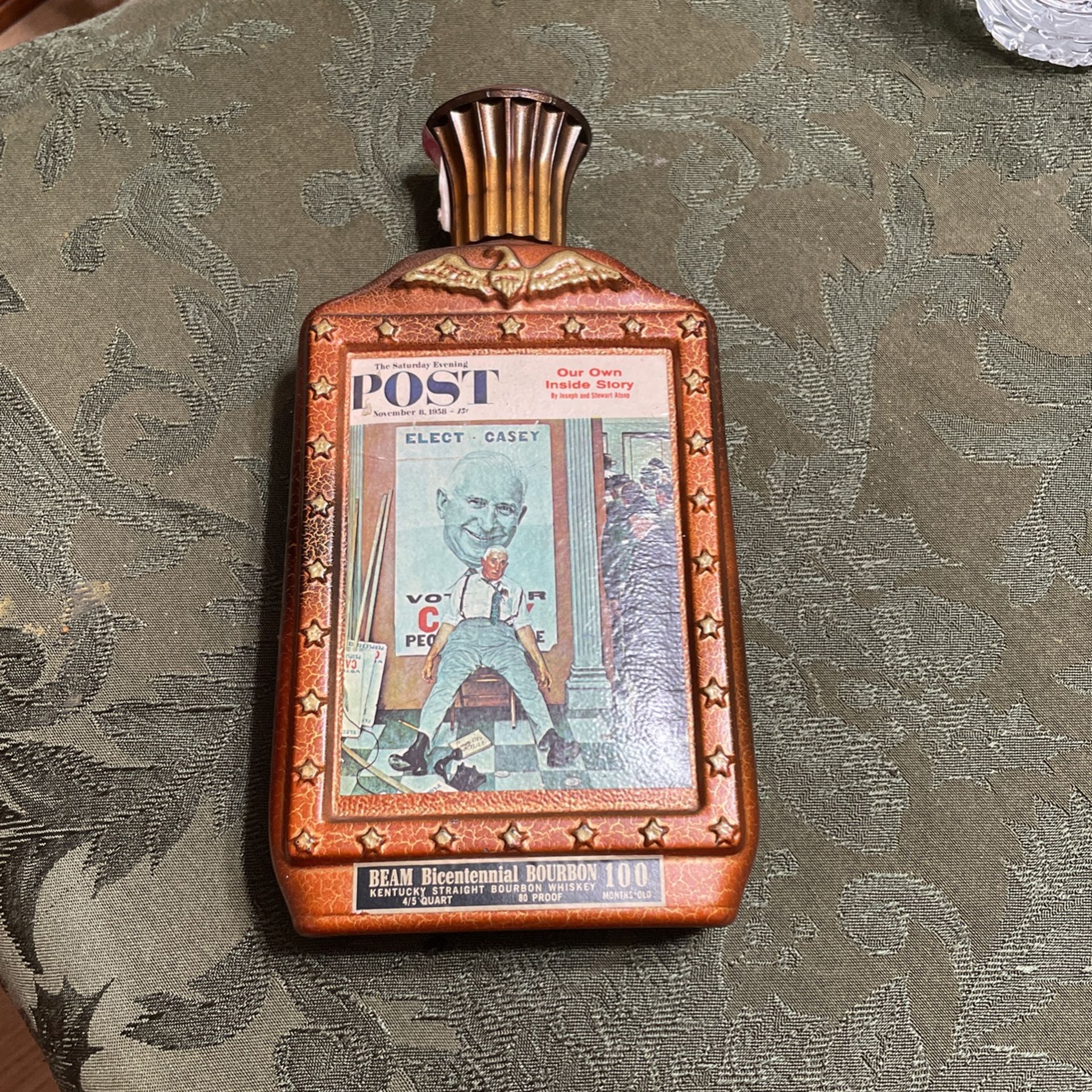 1976 JIM BEAM BICENTENIAL ELECT CASEY Vintage Bottle Decanter