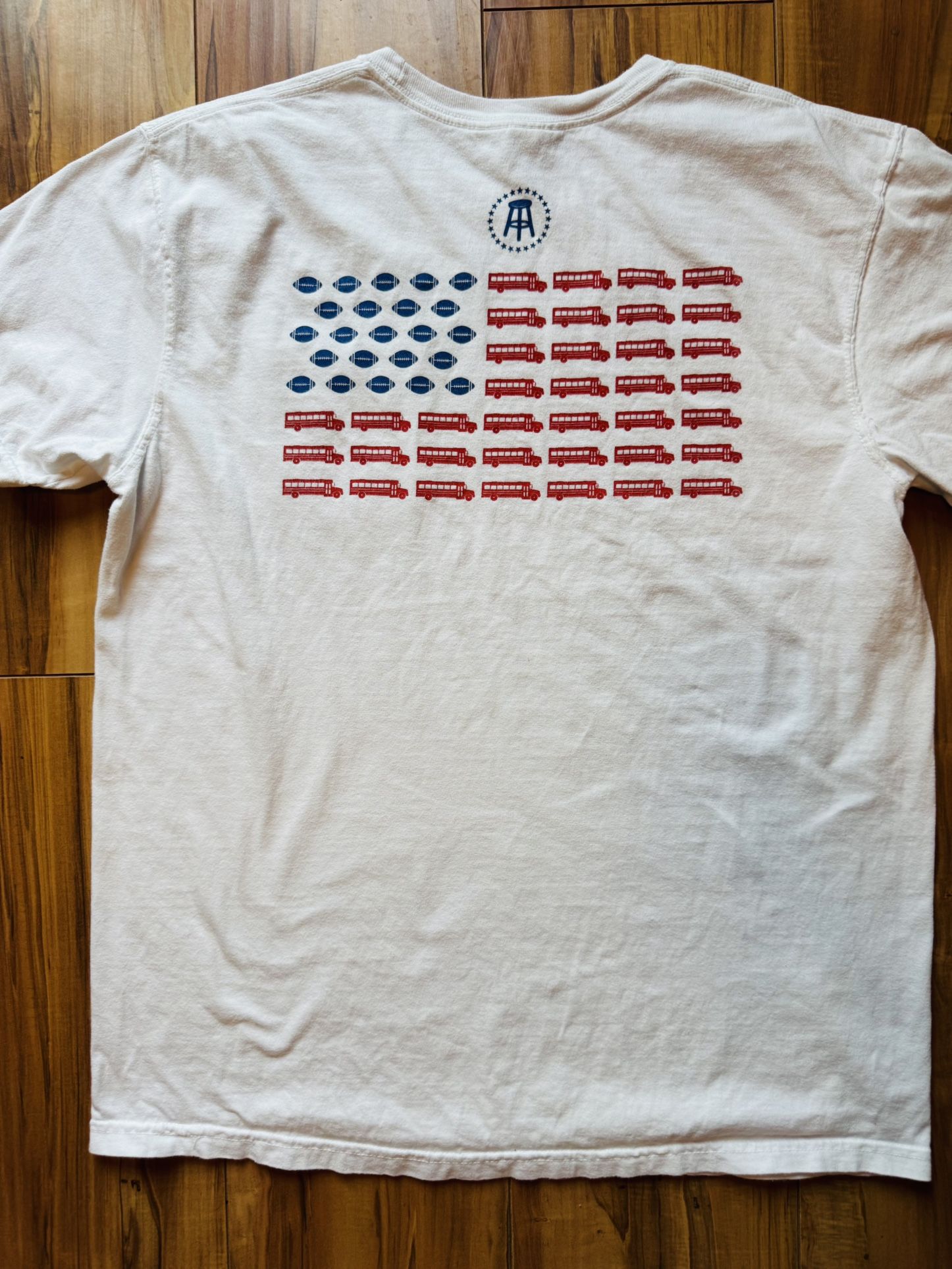 Barstool Sports Bussin’ With The Boys Mens LRG T Shirt American Flag Football