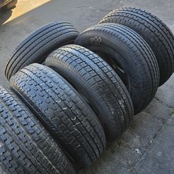 6 used trailer tires ST 225 75r15 trailer King RST $250.00 all 6