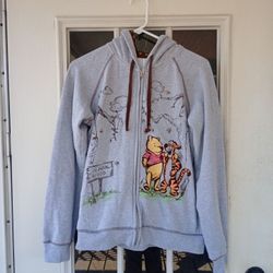 Disney Hoodie Winnie The Pooh, Fleece Womens M Pooh/Piglet/Eeyore Full Zip 