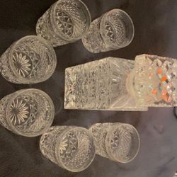 Royal Cut Crystal Decanter Set with Rocks Glasses