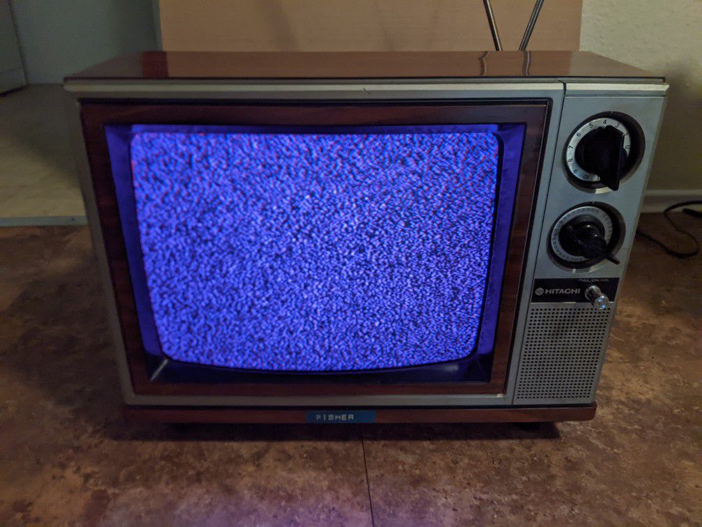 Crt Tv Solid State Color Hitachi Ct1322