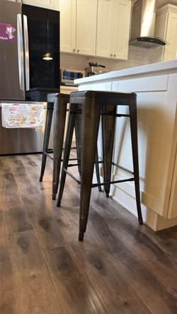 Metal Bar Stools Set of 2