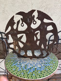 Haitian Voudou Metal Wall Sculpture