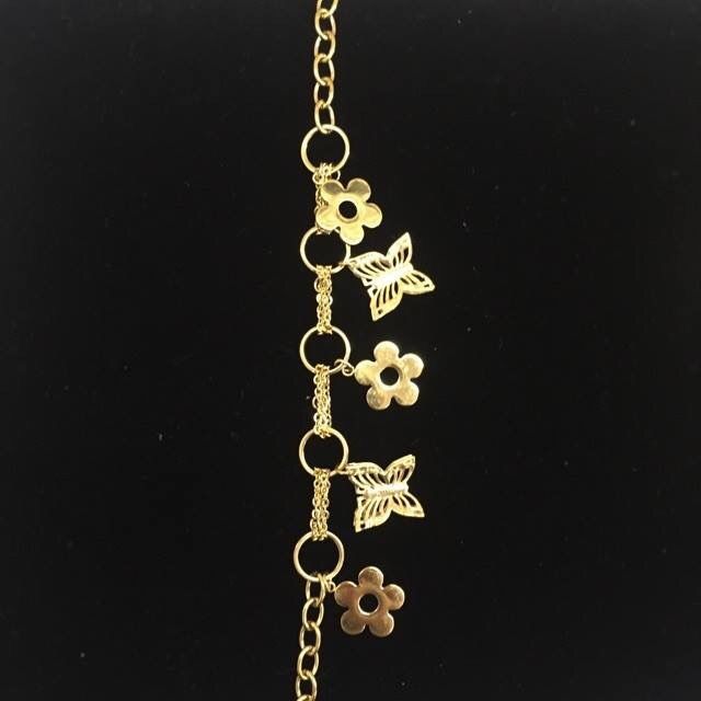 Stainless steel gold plated bracelet