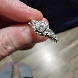 Diamond Frame Engagement Ring

