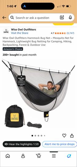 2 bug nets for hammocks