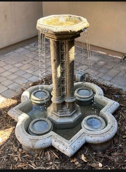 Concrete Fountain With Pump