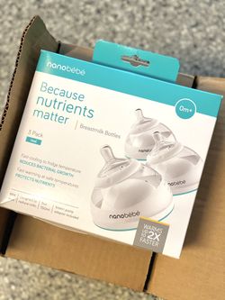 Nanobebe Breastmilk Baby Bottles & Breastmilk Baby Bottle Cooler/Travel Bag