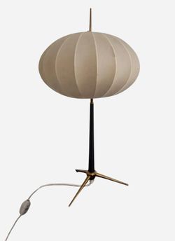 Pair of Leather Sputnik Table Lamps