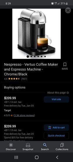 Nespresso  Verto Coffee Maker