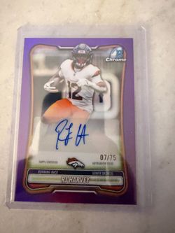 RJ Harvey Bowman Chrome Auto Purple /75
