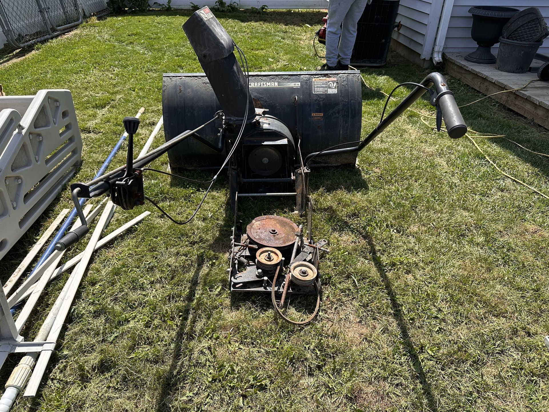 Snowblower Plow For 42 Inch Riding Lawnmower Lt 1000 Craftsman