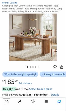 Dining table