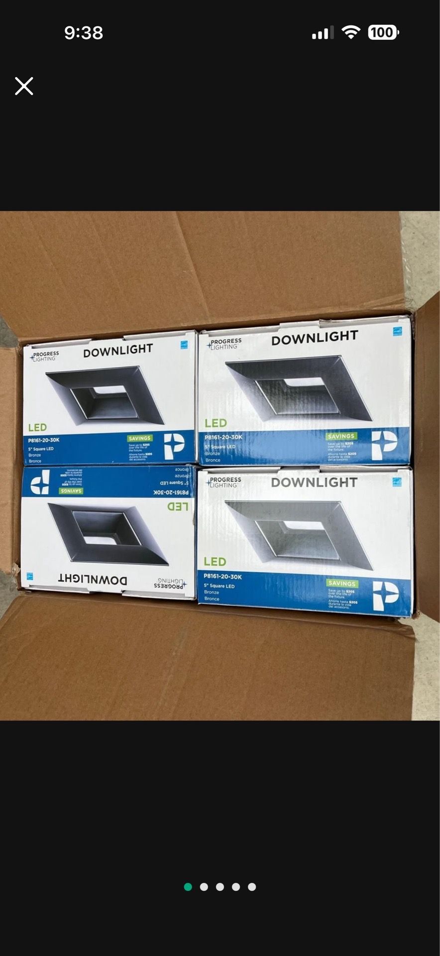 8 pieces progress lighting downlight LED new asking $10 each