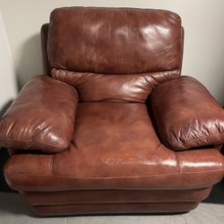 Rich Mahogany Leather Recliner