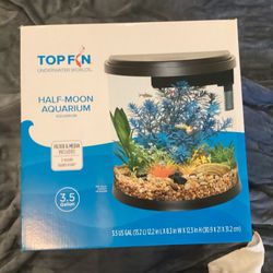 TOP FIN HALF MOON AQUARIUM 3.5 GALLON