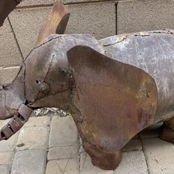 Rustic Metal Elephant