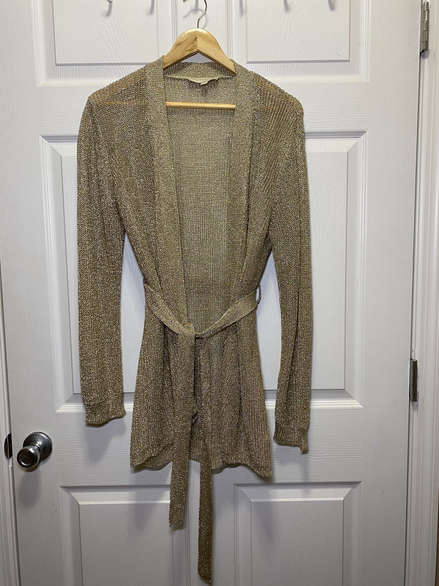 Sparkly Gold Open Cardigan 