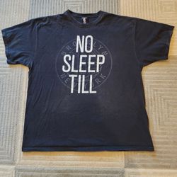 VINTAGE RARE UNK "NO SLEEP TILL BROOKLYN" NETS Double Sided  T-Shirt Size 2XL
