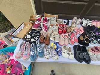 Lots of kids shoes