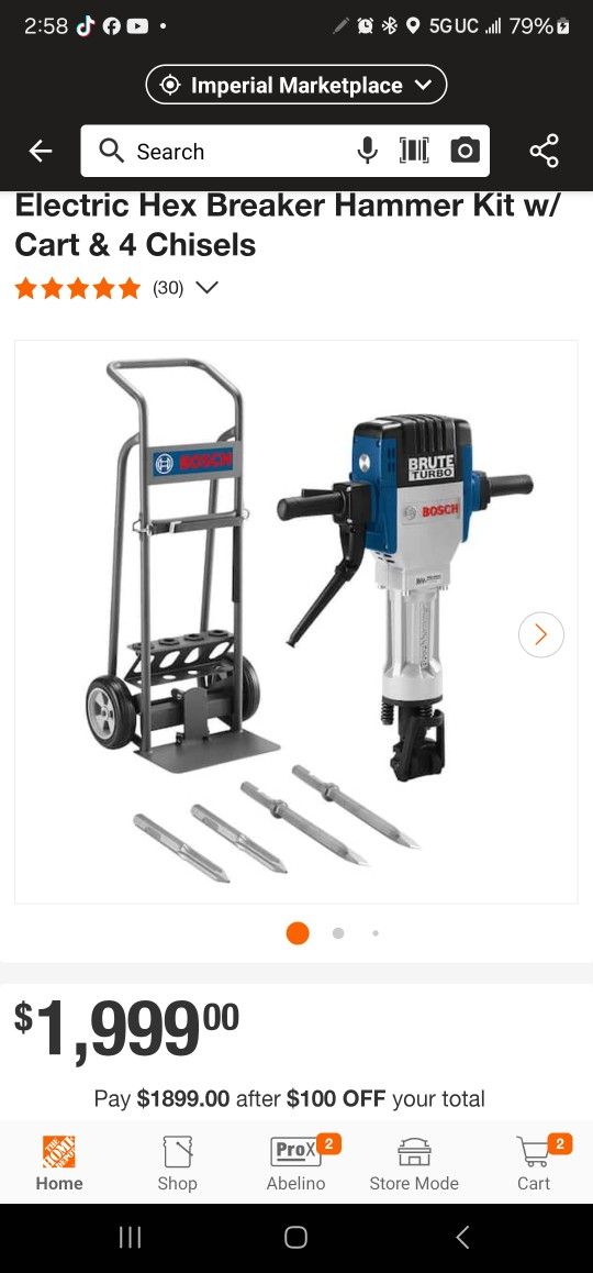 bosch Jack hammer new