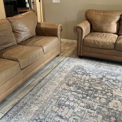 Top Grain Leather Sofa And Love Seat!