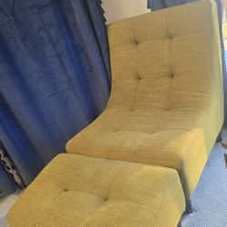 WOODSTER Noa Tufted Lounge Chair + Ottoman – $50