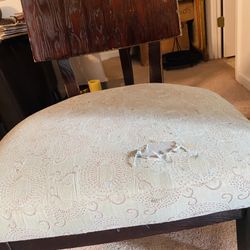 Oversize club chair! Genuine wood Needs new cushion!