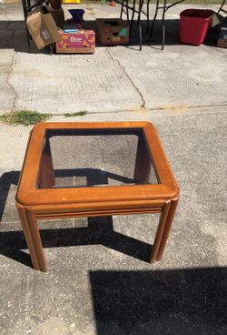 Glass end table