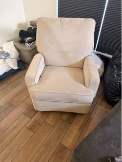 Nursery Glider Recliner  Cream