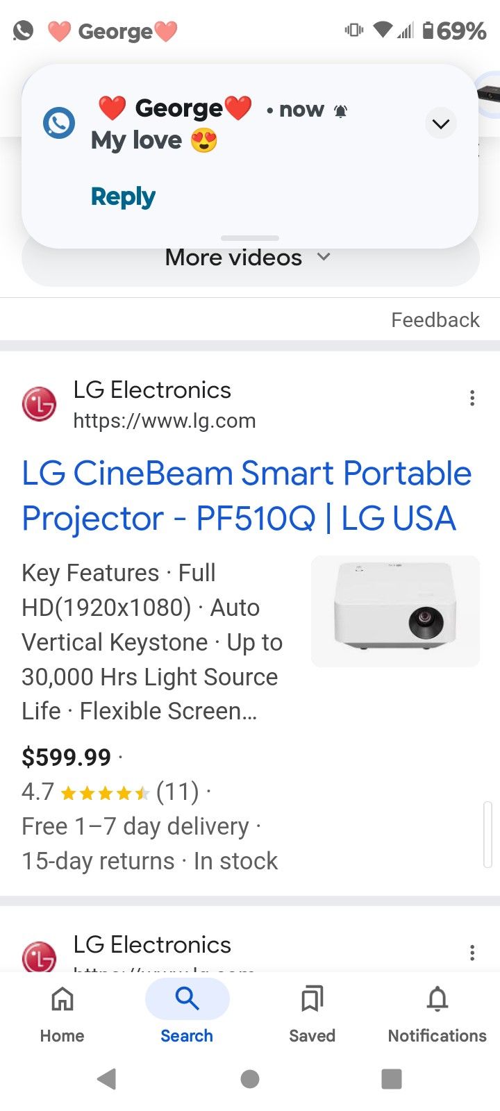 LG Home Theater Projector
