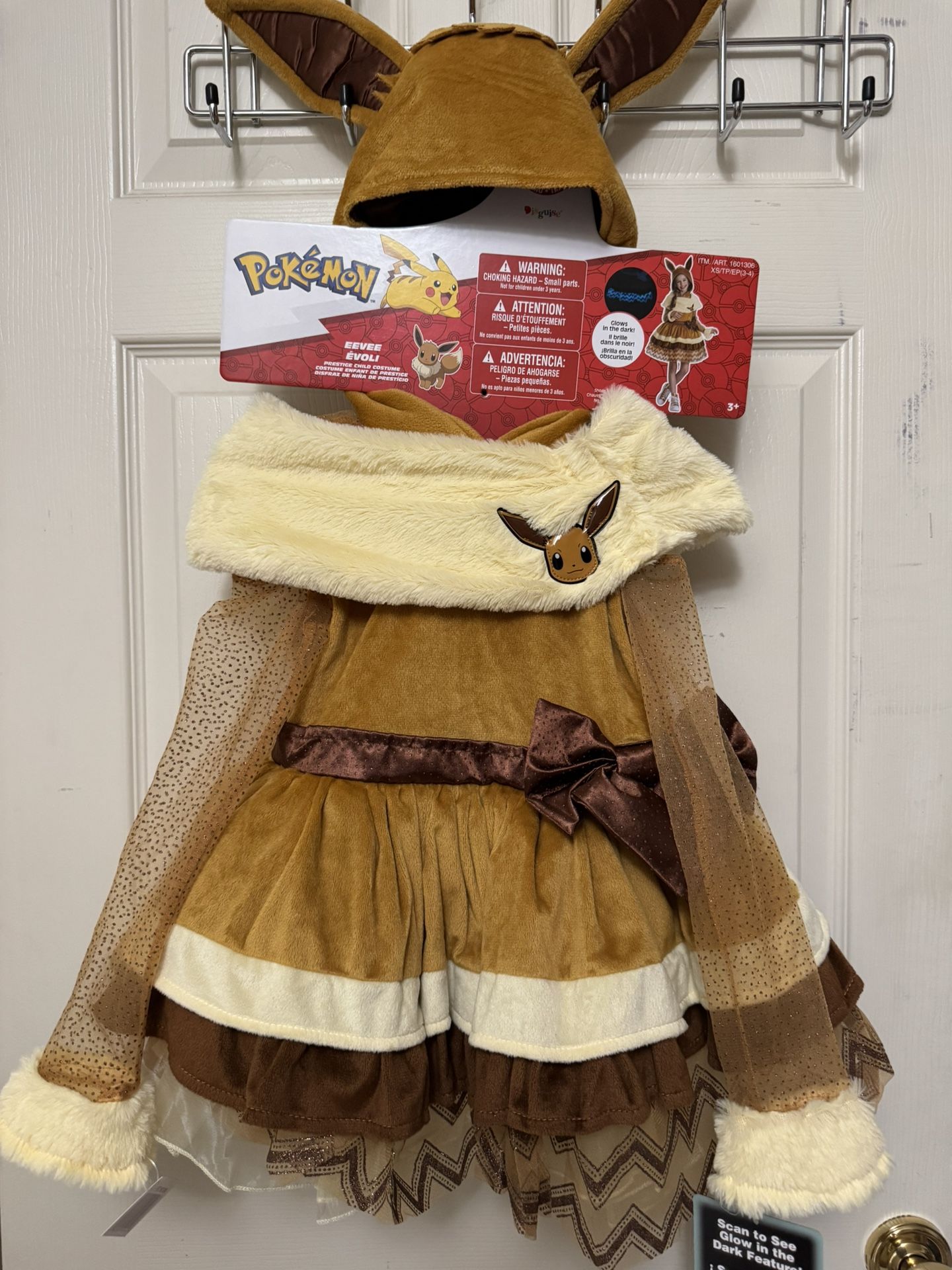 Super High Quality Authentic Pokémon Eevee Costume XS 3-4 Year $129 Retail 
