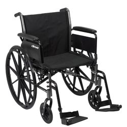 Brand New! Drive Medical Cruiser III Lightweight Wheelchair - Enhanced Mobility Support - Adjustable Seat & Arm Options - Durable Carbon Steel Constru