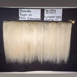 Real Human Hair Blonde Tape-In Extensions