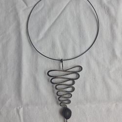 Vintage Sterling Silver Hand Made Artisan Necklace Choker 