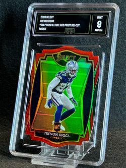 2020 Select ✨ Trevon Diggs ✨ Premier Level Red Prizm Die-Cut Rookie GMA 9 Mint 💎 - Dallas Cowboys