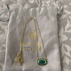 kendra scott gold emerald necklace 