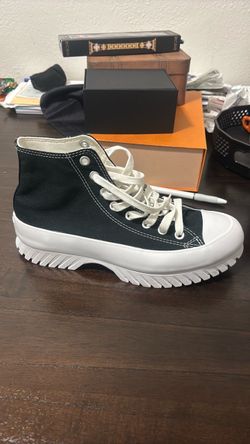 Comverse Black High-Top Canvas Sneaker with Lug Sole