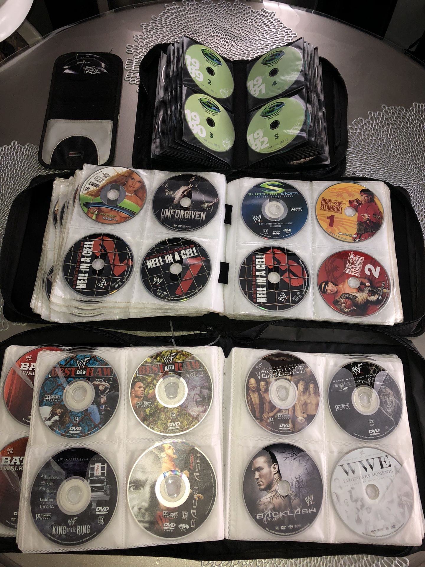 261 WWE AND TNA WCW WWF DVDS collection