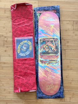 2026 Pokemon x Santa Cruz Mega M Charizard Skateboard Deck New Authentic