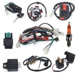 Wire Harness Complete 6 Coil Stator CDI Wiring Harness for 49cc 50cc 70cc 90cc 110cc 125cc 150cc GY6 Taotao Kazuma Baja ATV Dune Buggy Go Kart Scooter