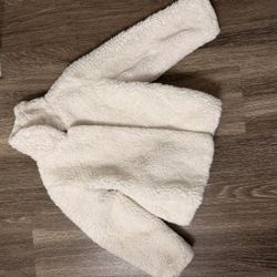 White Sherpa Jacket Toddler Size 5t 