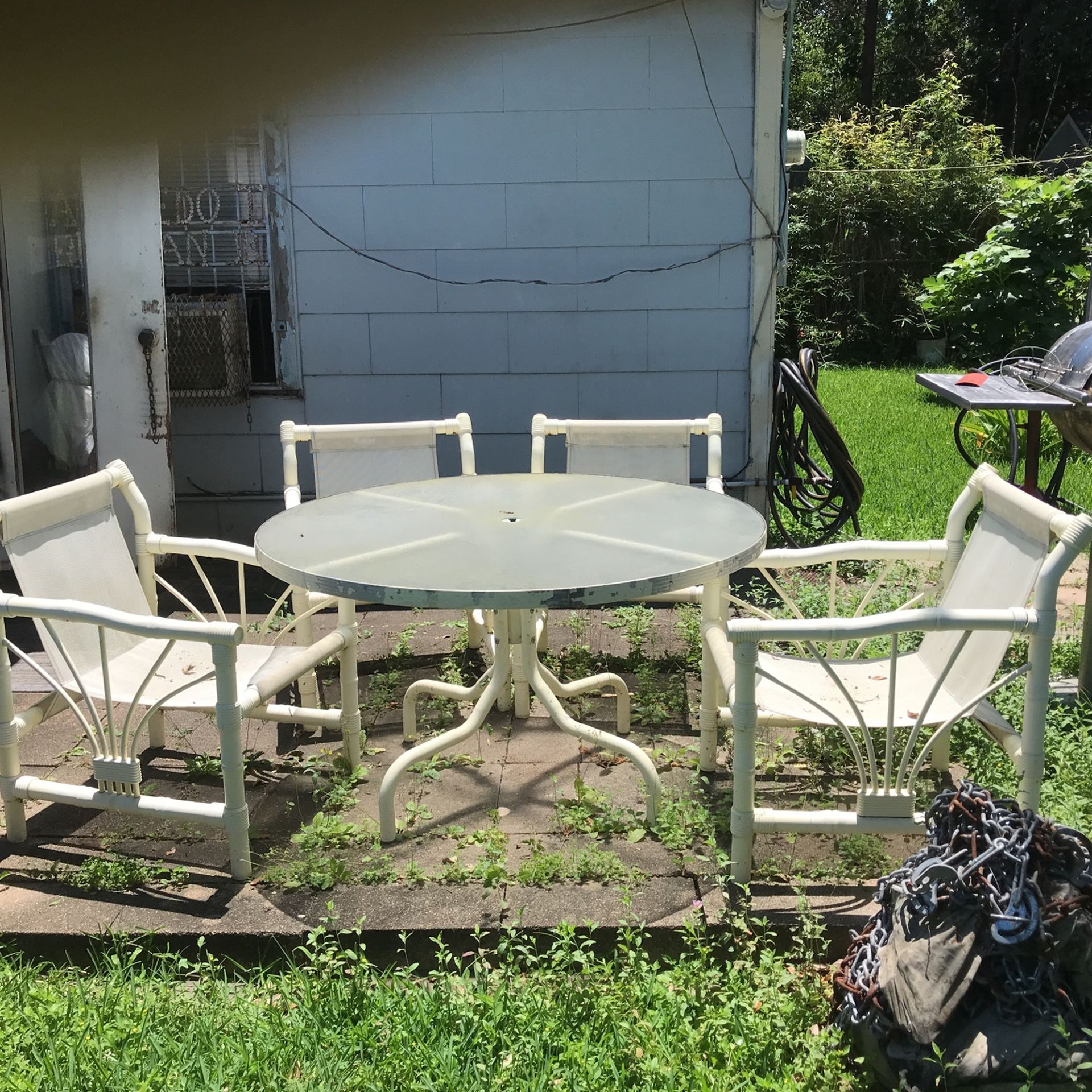Patio Glass Table And 4 Chairs for Sale in Houston, TX OfferUp
