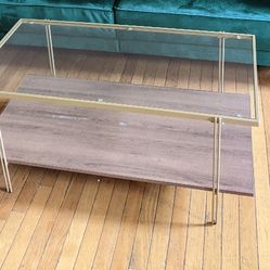 Gold & Wood Coffee table 