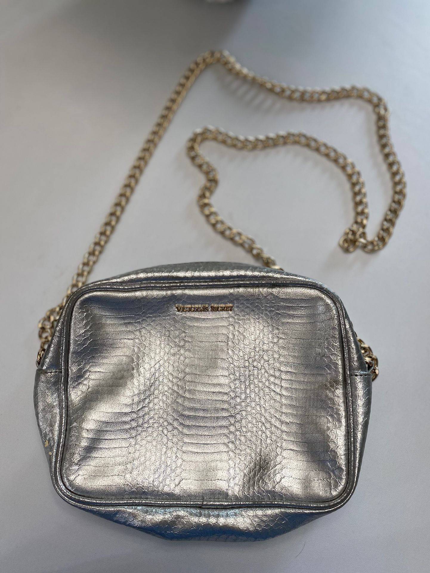 Victorias Secret Silver Gold Purse Chain Purse