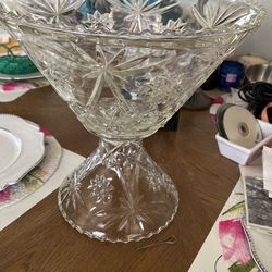 Glass Unique Punch Bowl 